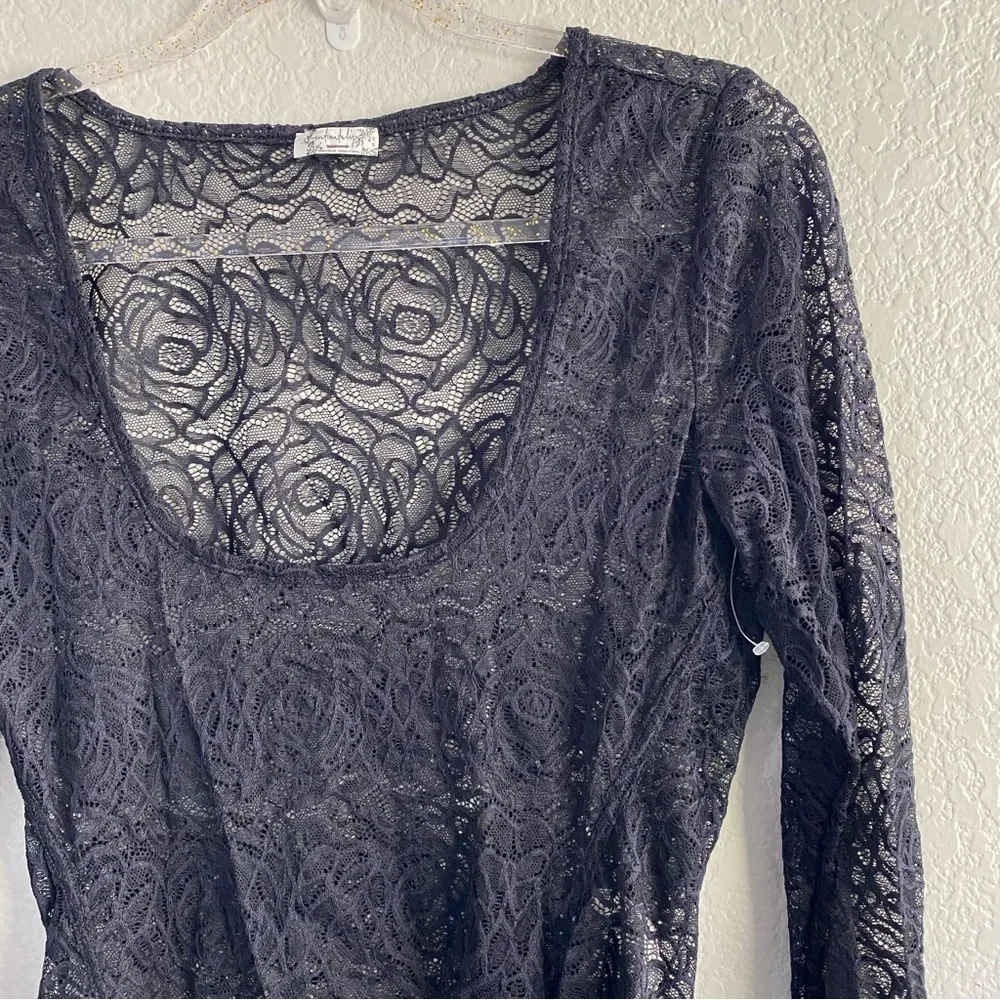 Free People Intimately In My Head Bodysuit | Black Lace Bodysuit | NWOT Lace Top